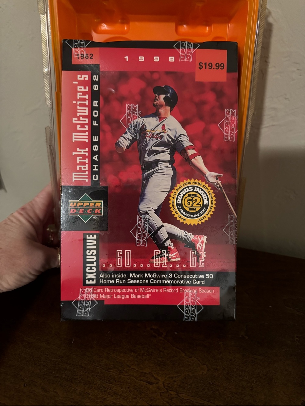 Upper Deck Mark McGwire Chase for 62 Baseball Card Box - NEW